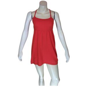 Women Red Knit Crossback Dress